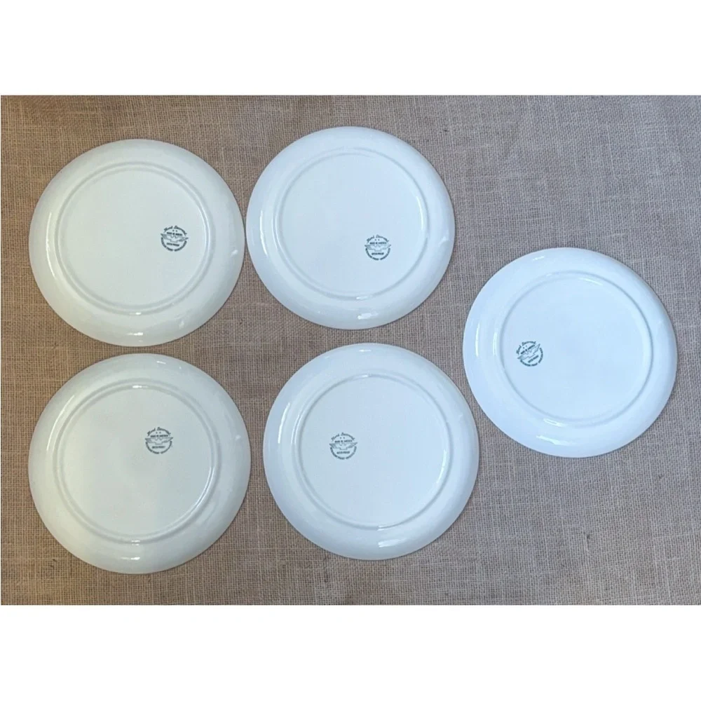 Vintage Marcrest Stetson Gay Nineties Dinner Plates Set Of 5 Retro MCM Cottage